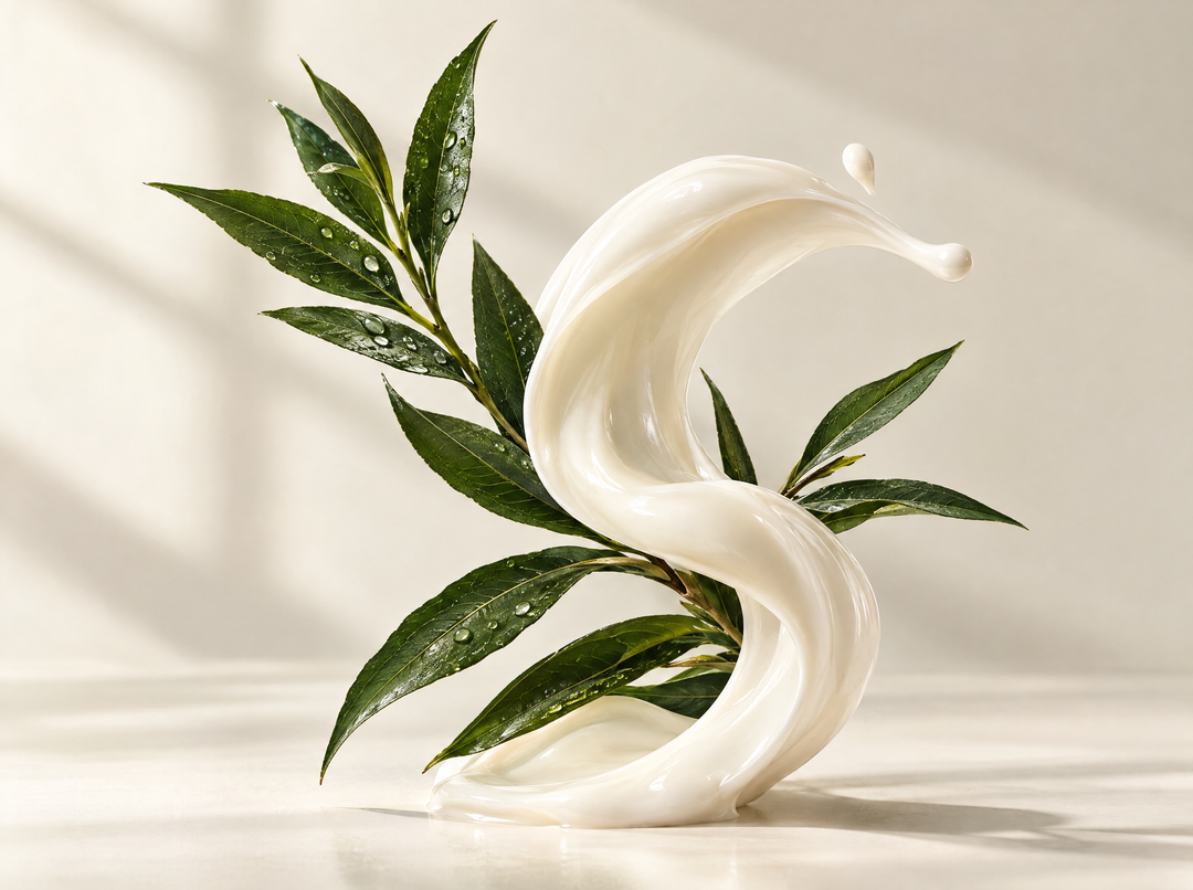 Crème antifongique barrière — Acide undécylénique & arbre à thé, composition abstraite.