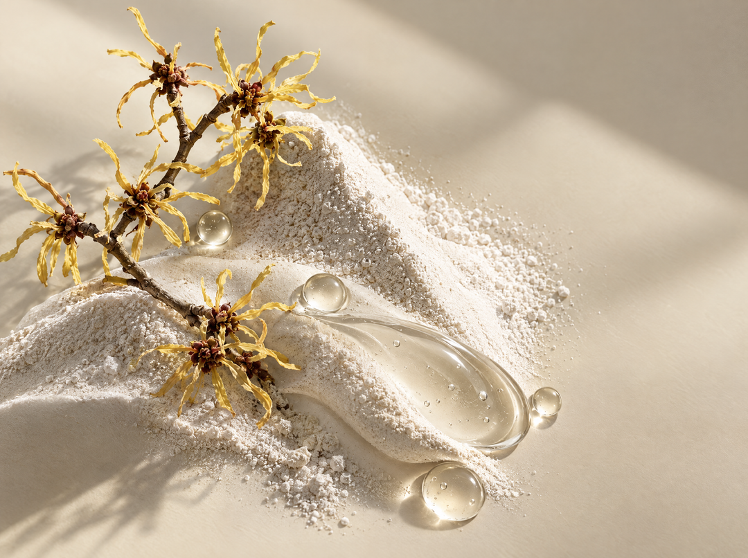 Crème antifongique barrière — Silice-tapioca & humectants, composition abstraite.