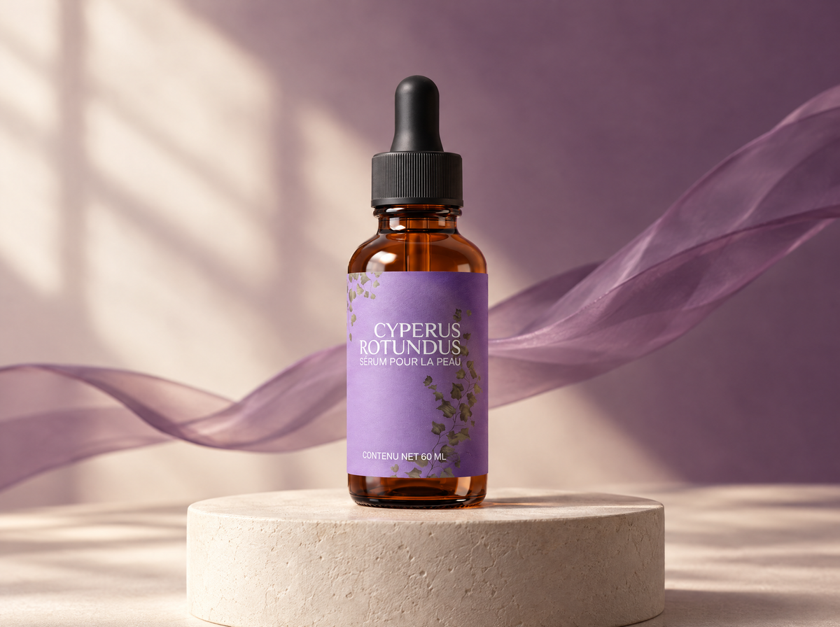 Sérum au Cyperus rotundus, présentation du produit Relievu.
