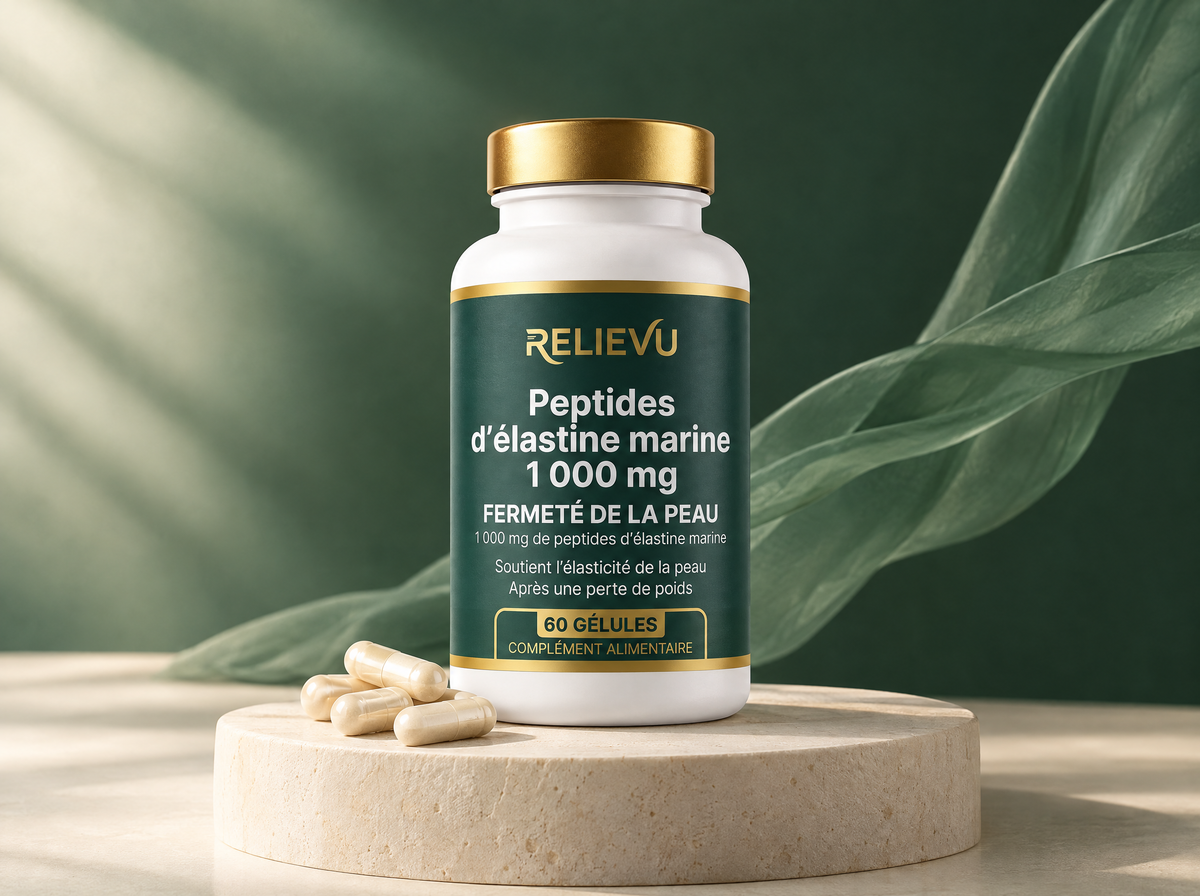 Peptides d’élastine marine, présentation du produit Relievu.