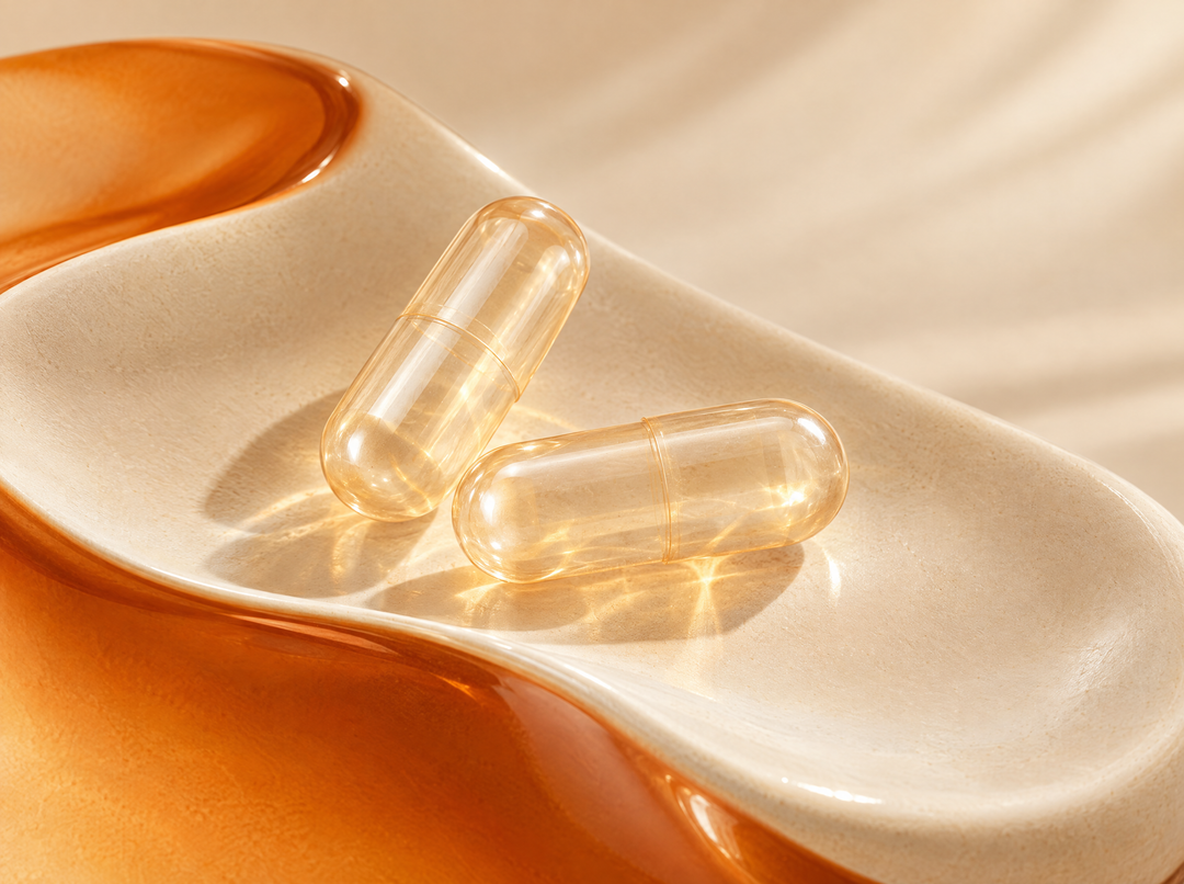 Glutathion liposomal — Gélule végétale, composition abstraite.
