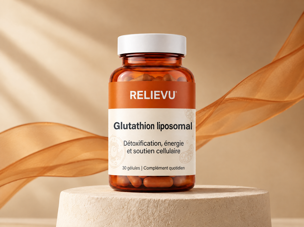Glutathion liposomal, présentation du produit Relievu.
