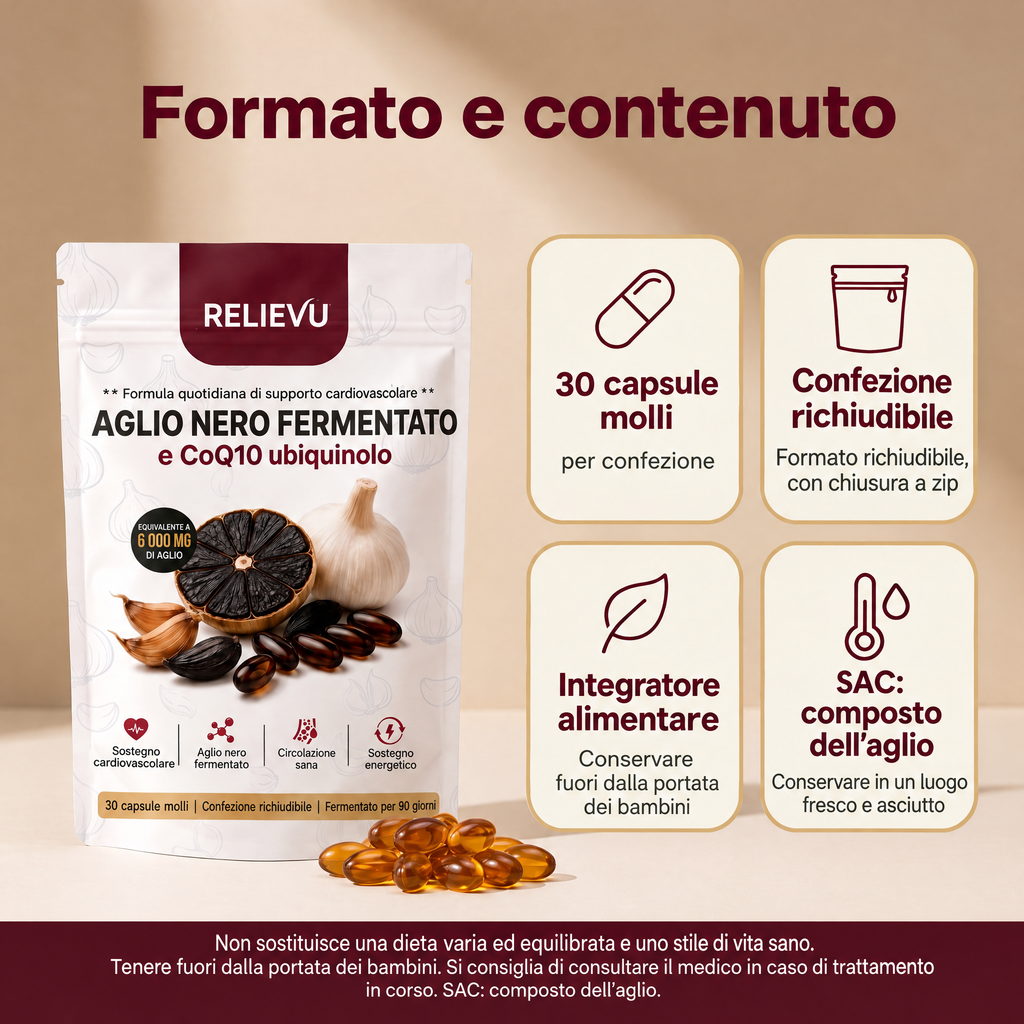 Aglio nero fermentato e CoQ10 ubiquinolo — immagine 5
