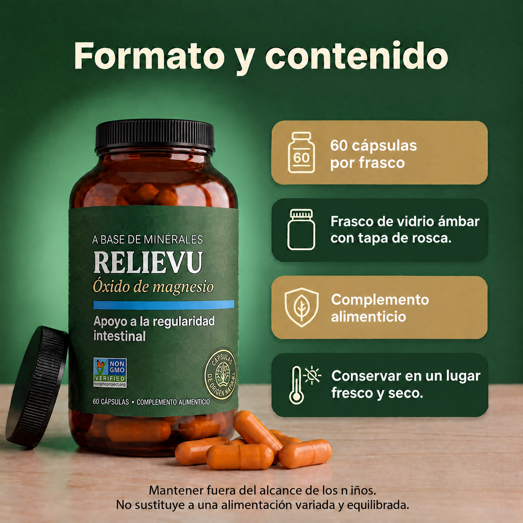 BowelRelief, cápsulas de óxido de magnesio — imagen 5
