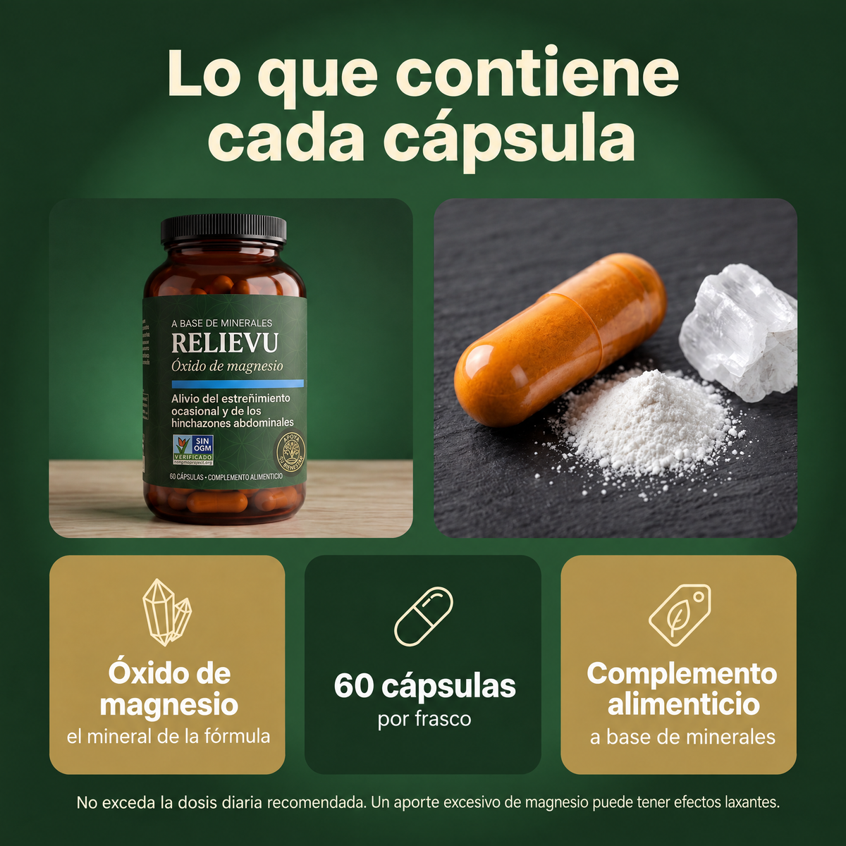 BowelRelief, cápsulas de óxido de magnesio — imagen 2