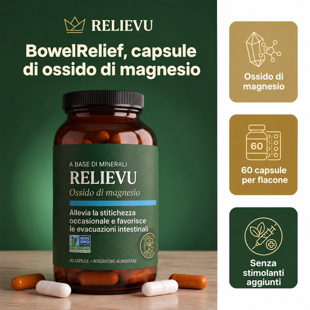 BowelRelief, capsule di ossido di magnesio — immagine 1
