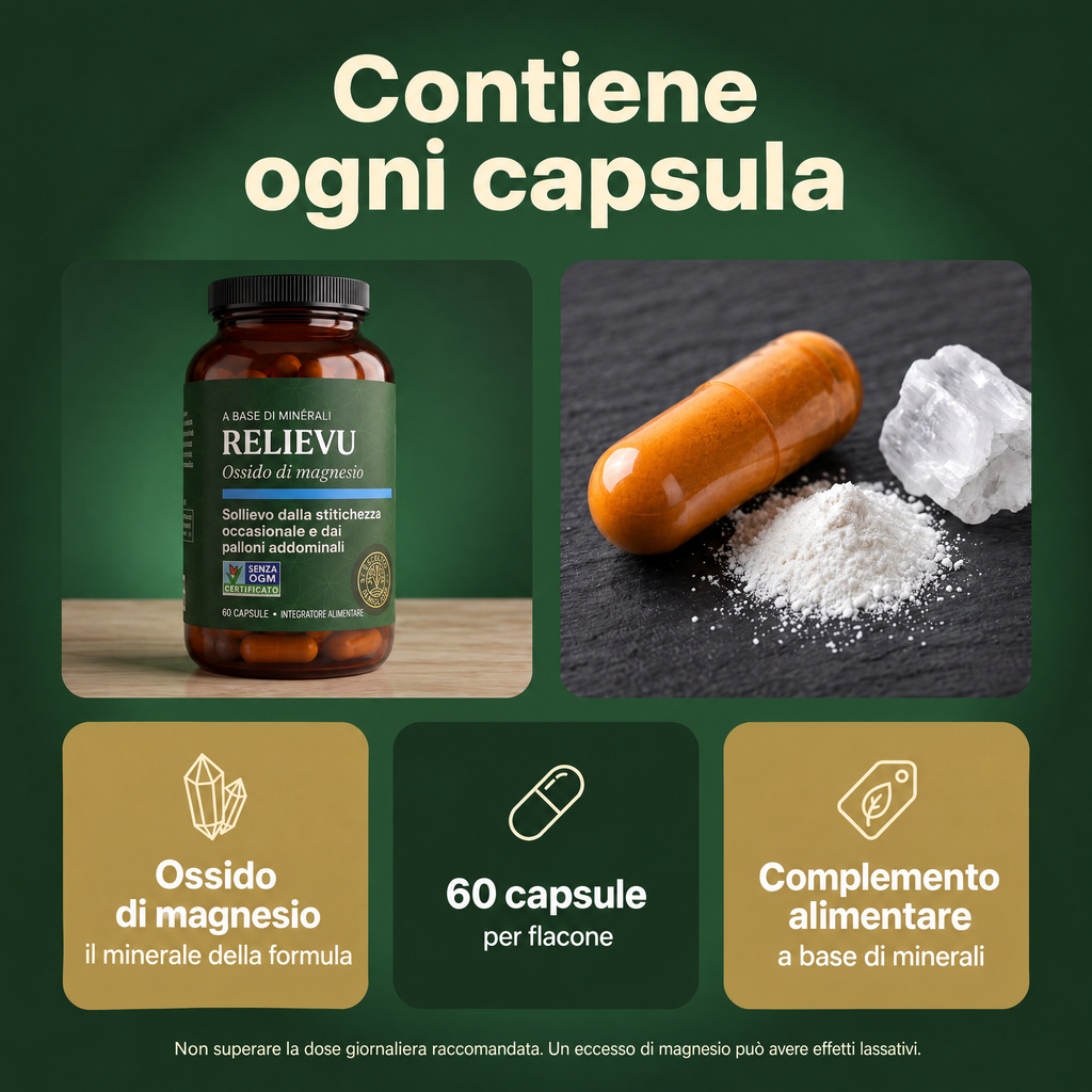 BowelRelief, capsule di ossido di magnesio — immagine 2