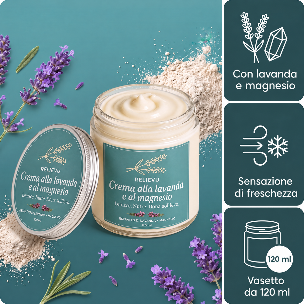 Crema per i nervi alla lavanda e al magnesio