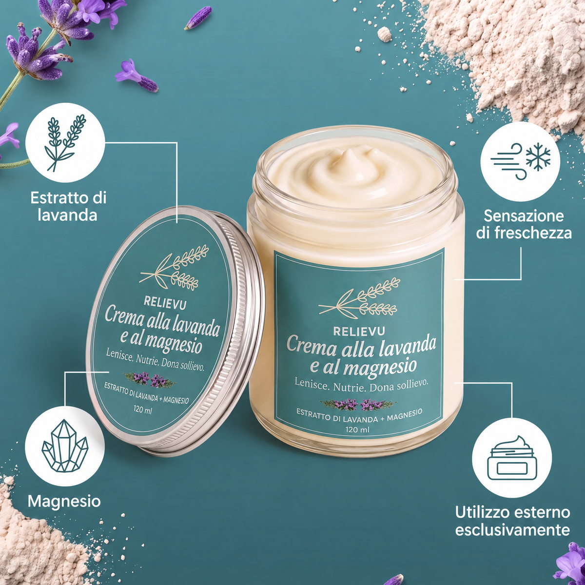 Crema per i nervi alla lavanda e al magnesio — immagine 3