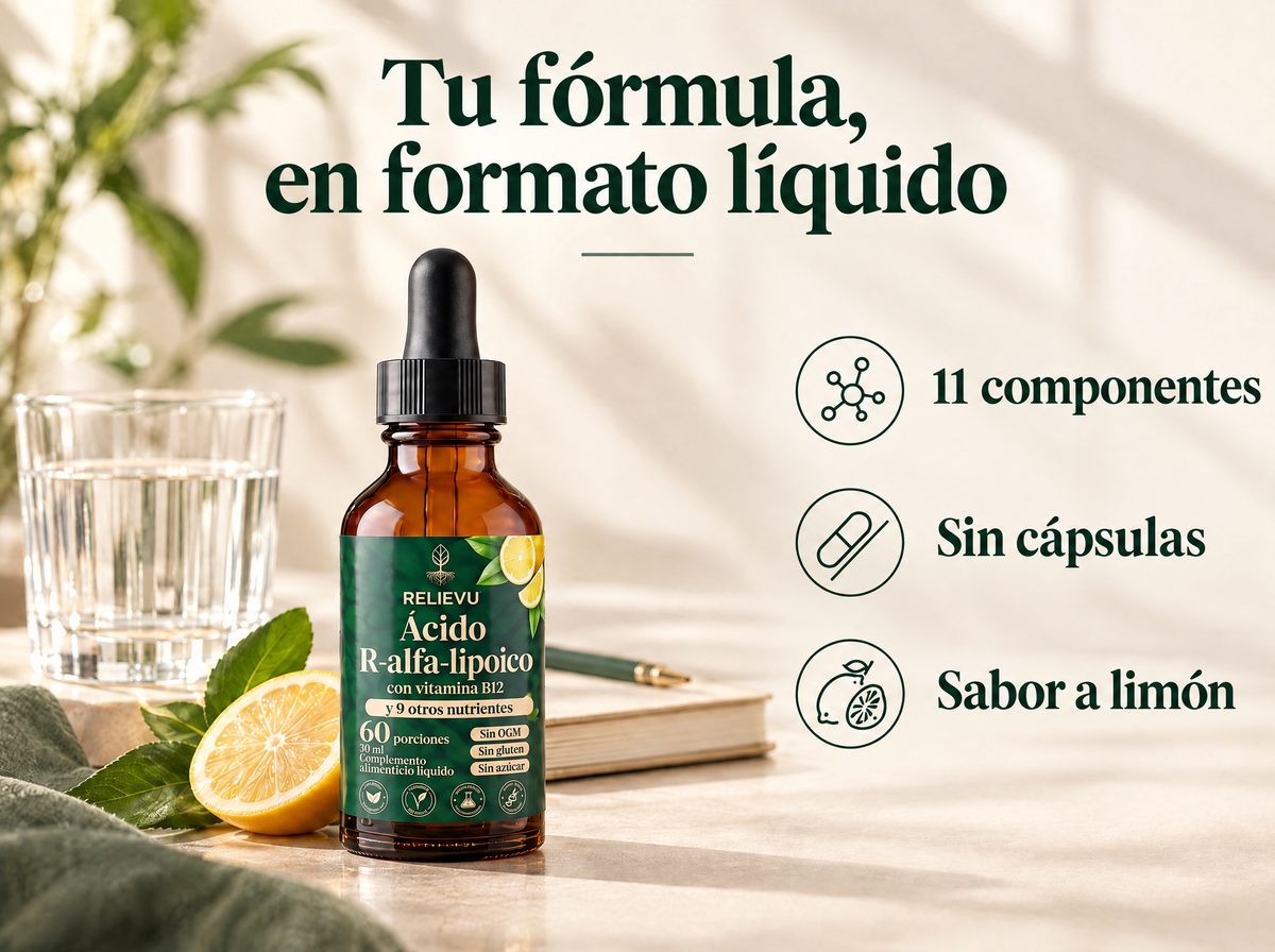 Gotas de apoyo al sistema nervioso 11 en 1: 11 componentes, sin cápsulas, sabor a limón.