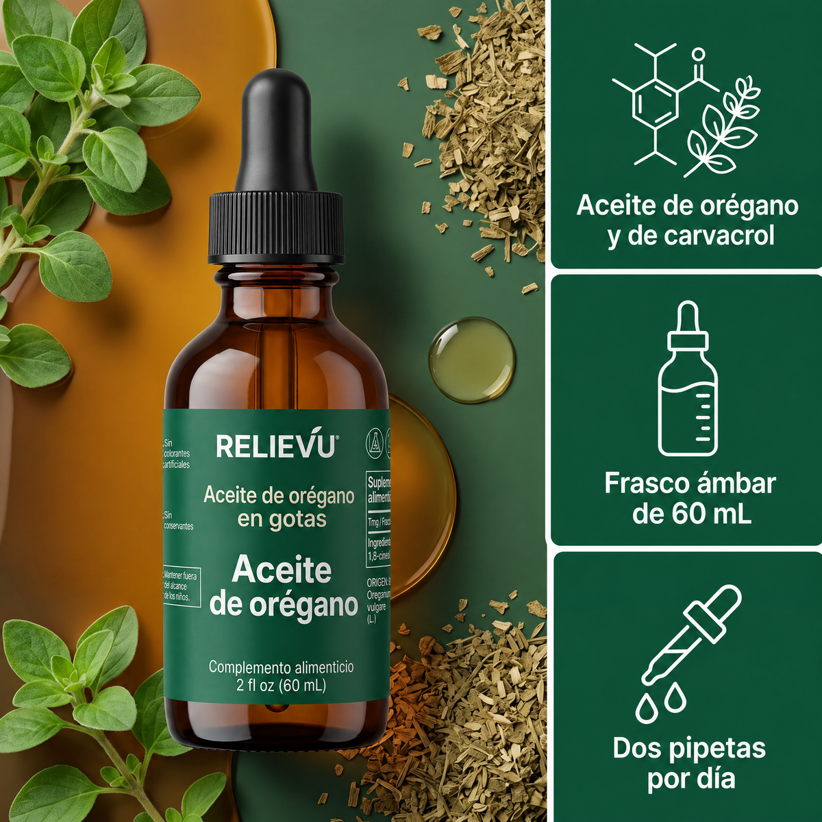 Aceite de orégano en gotas — imagen 1