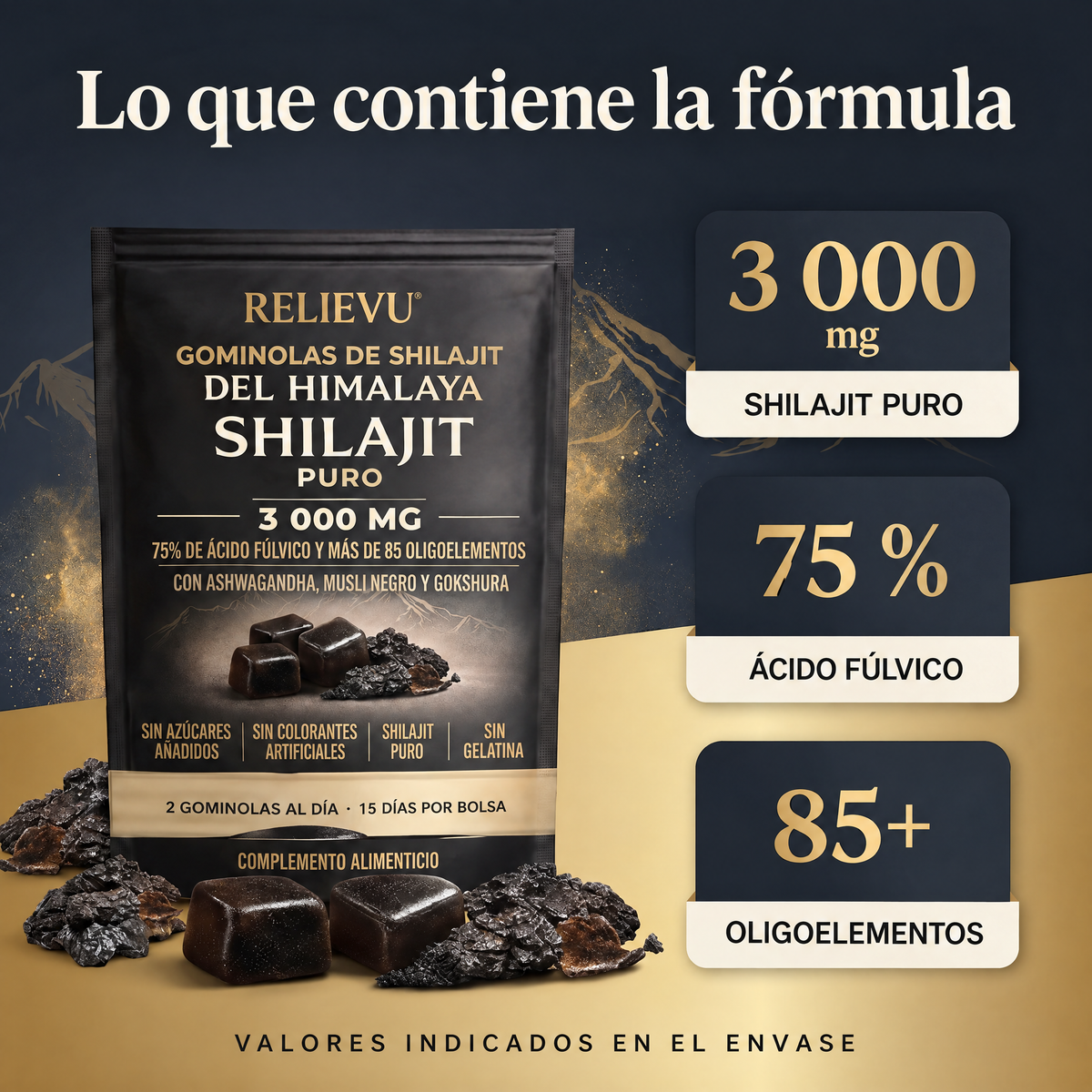 Gominolas de shilajit del Himalaya — imagen 2