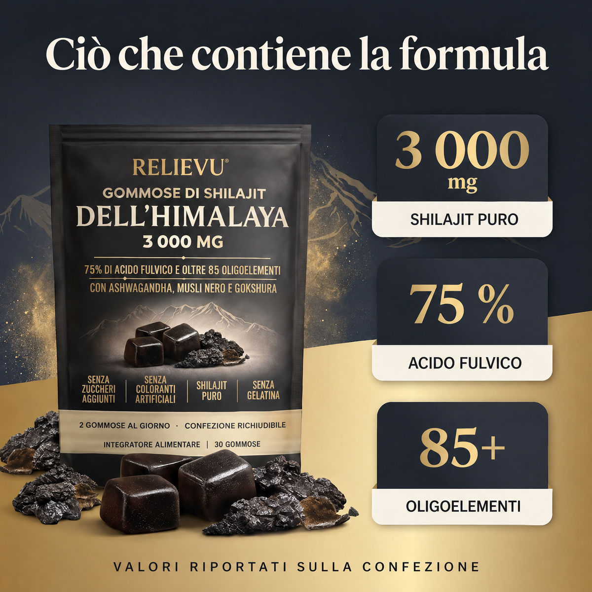 Gommose di shilajit dell’Himalaya — immagine 2