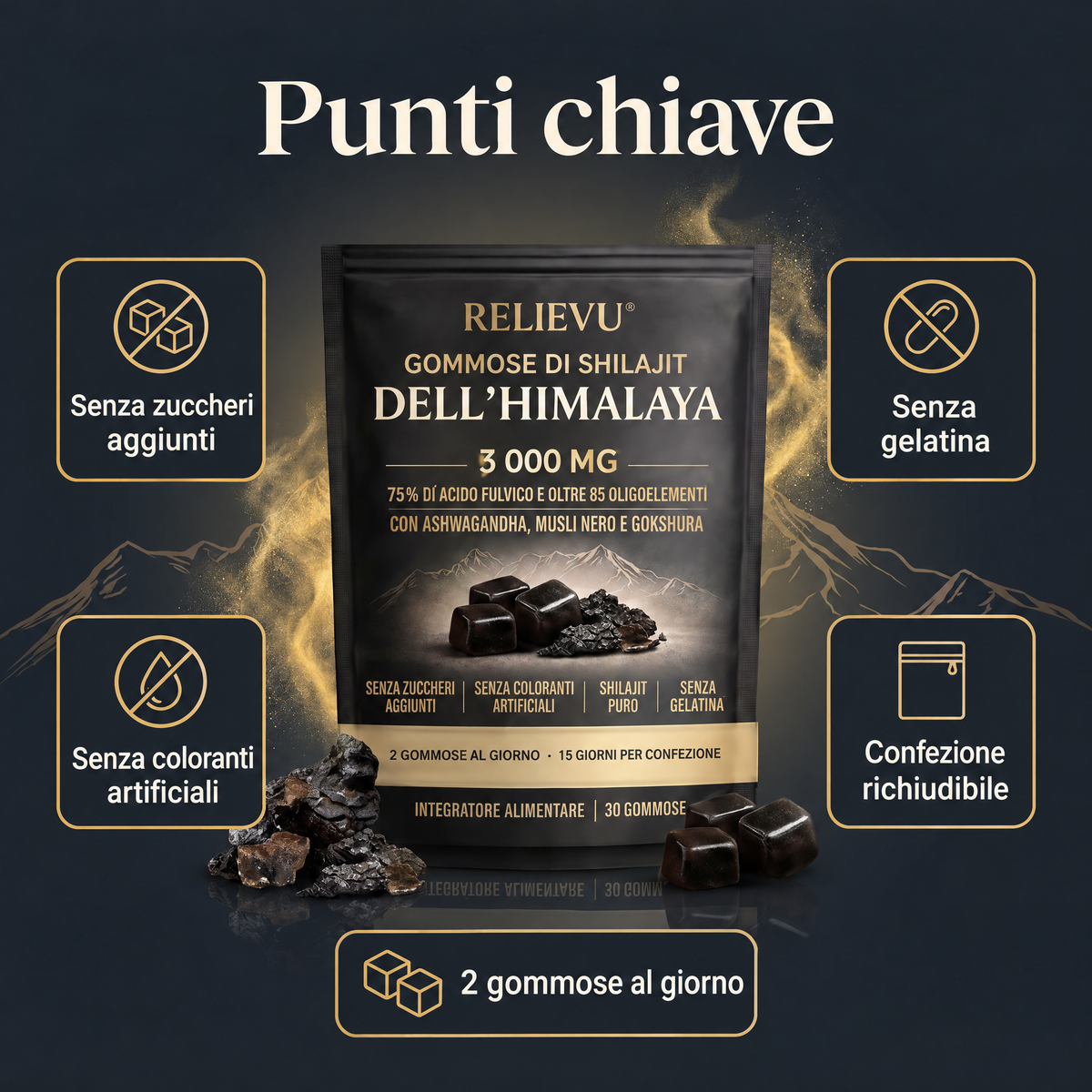 Gommose di shilajit dell’Himalaya — immagine 3