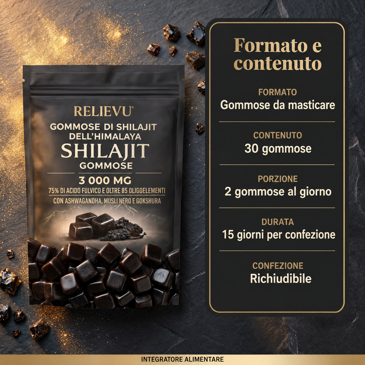 Gommose di shilajit dell’Himalaya — immagine 5