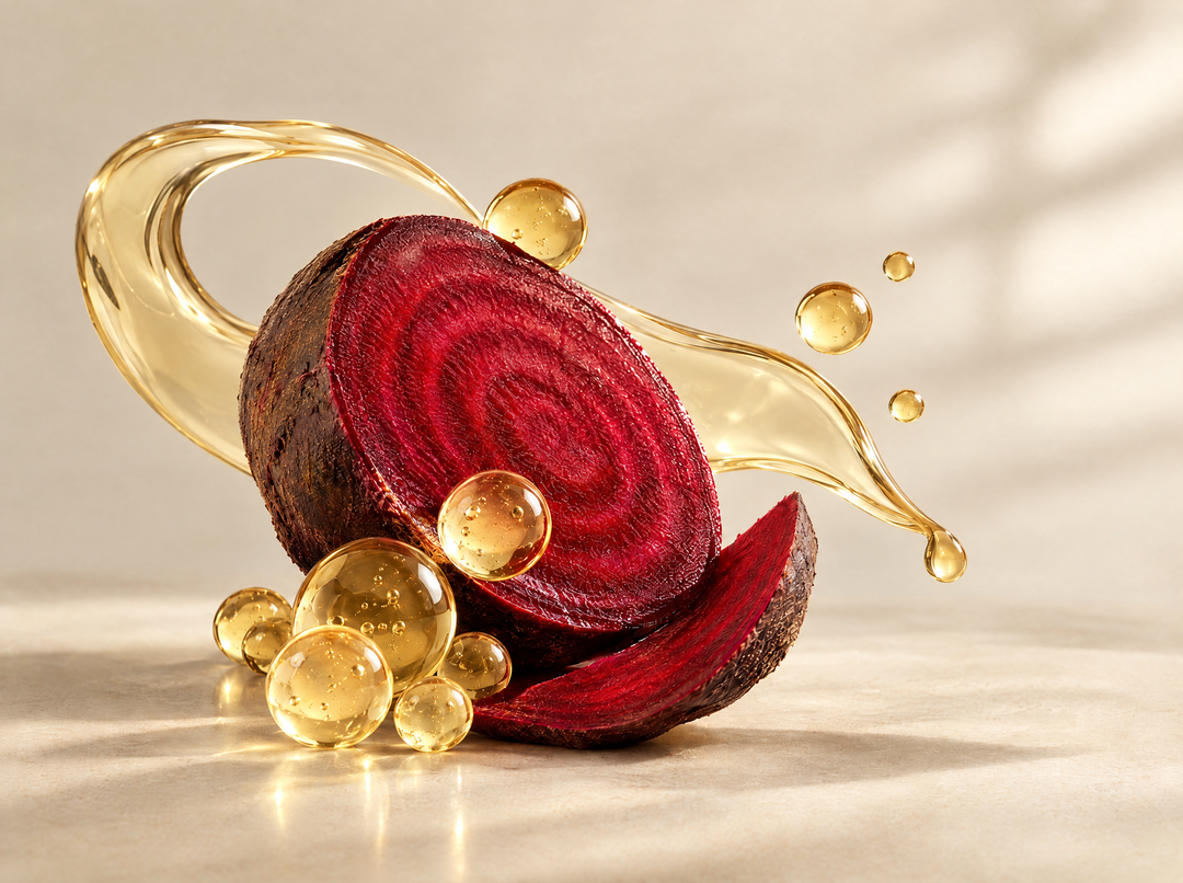Soutien du foie, complément liquide — Choline & plantes, composition abstraite.