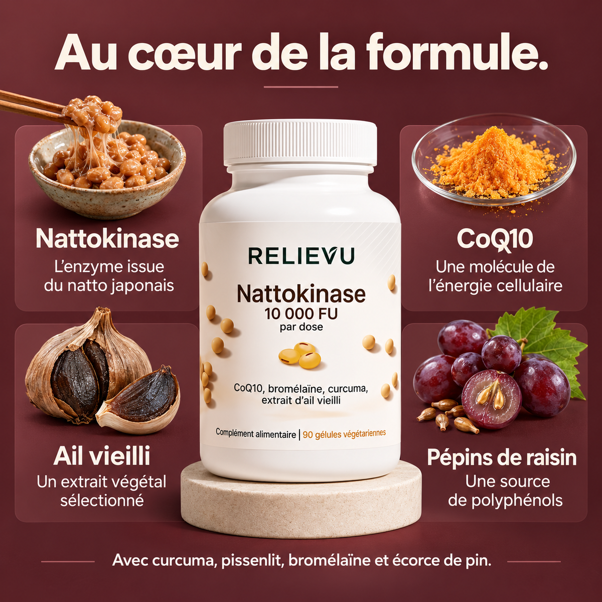 Nattokinase — Quatre ingrédients au cœur de la formule