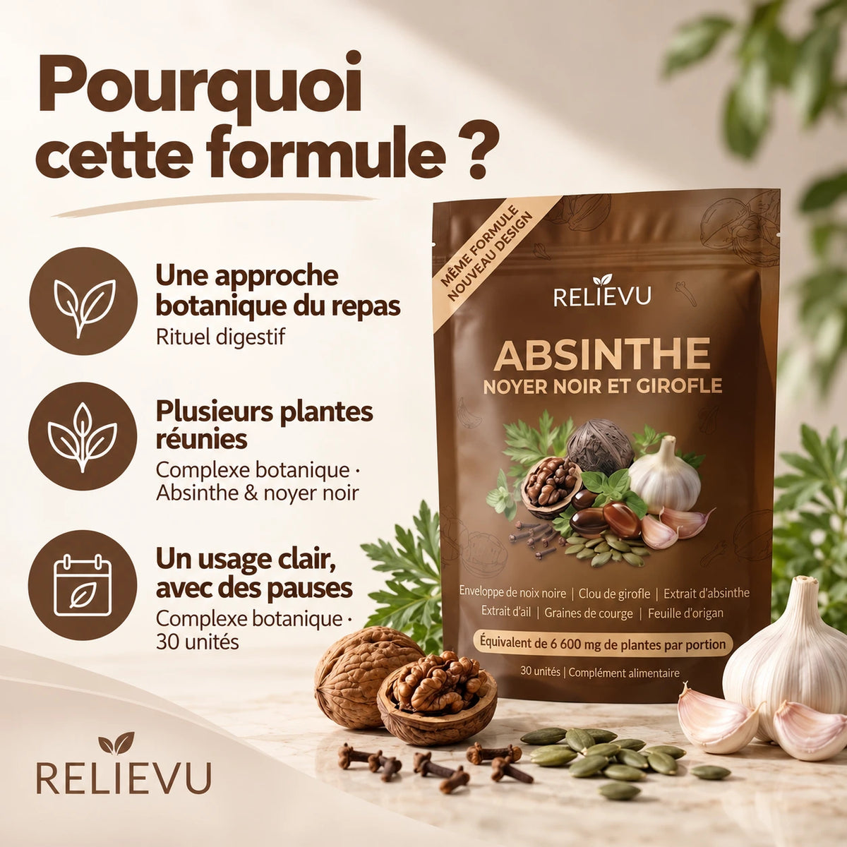 Complexe Absinthe Et Noyer Noir 6 600 mg — Pourquoi choisir cette formule
