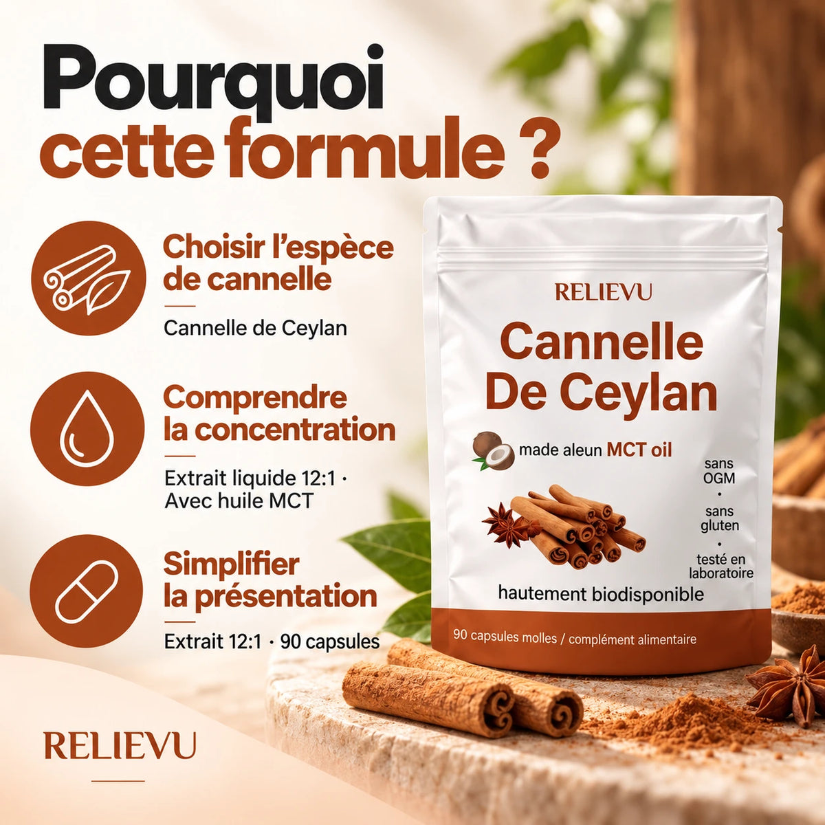 Extrait De Cannelle De Ceylan 12:1 — Pourquoi choisir cette formule