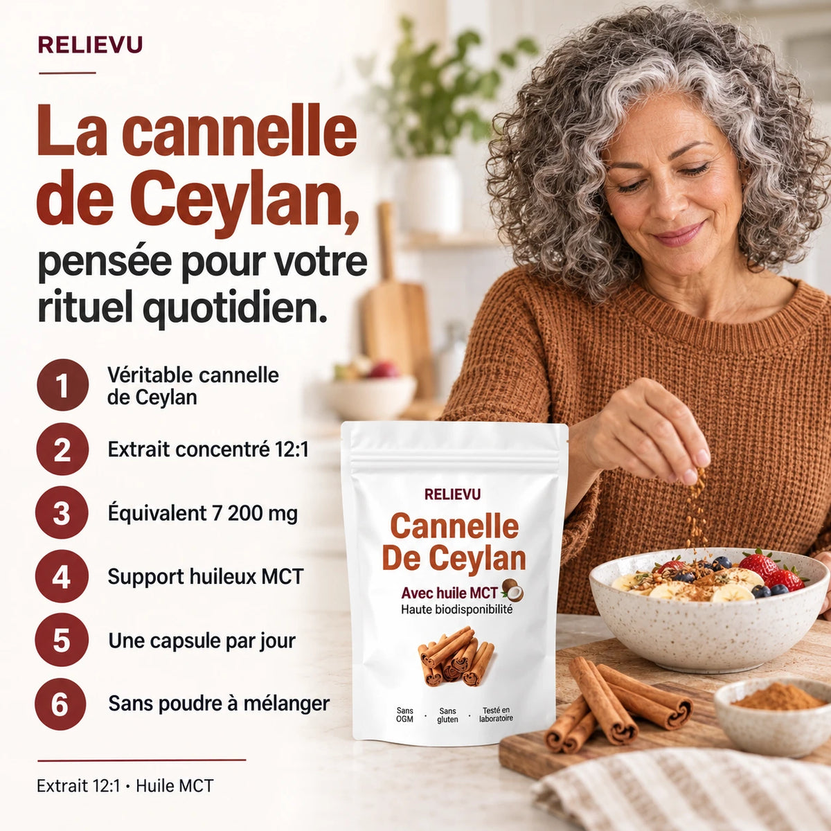Cannelle De Ceylan 7 200 mg Et Huile MCT — Le rituel et ses atouts