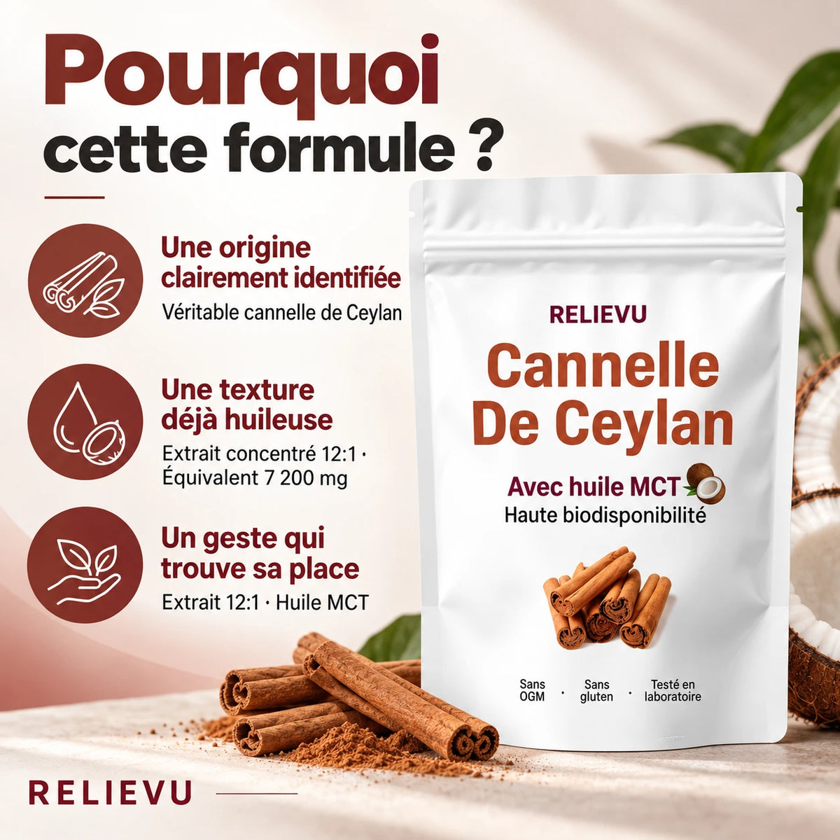 Cannelle De Ceylan 7 200 mg Et Huile MCT — Pourquoi choisir cette formule