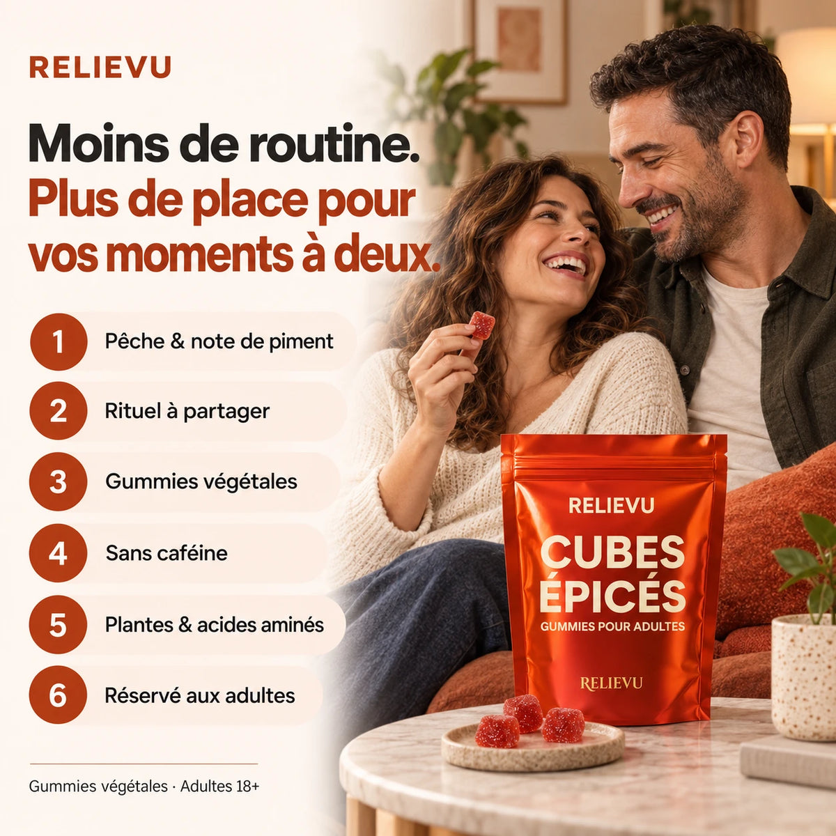 Cubes Piment Pêche — Le rituel et ses atouts