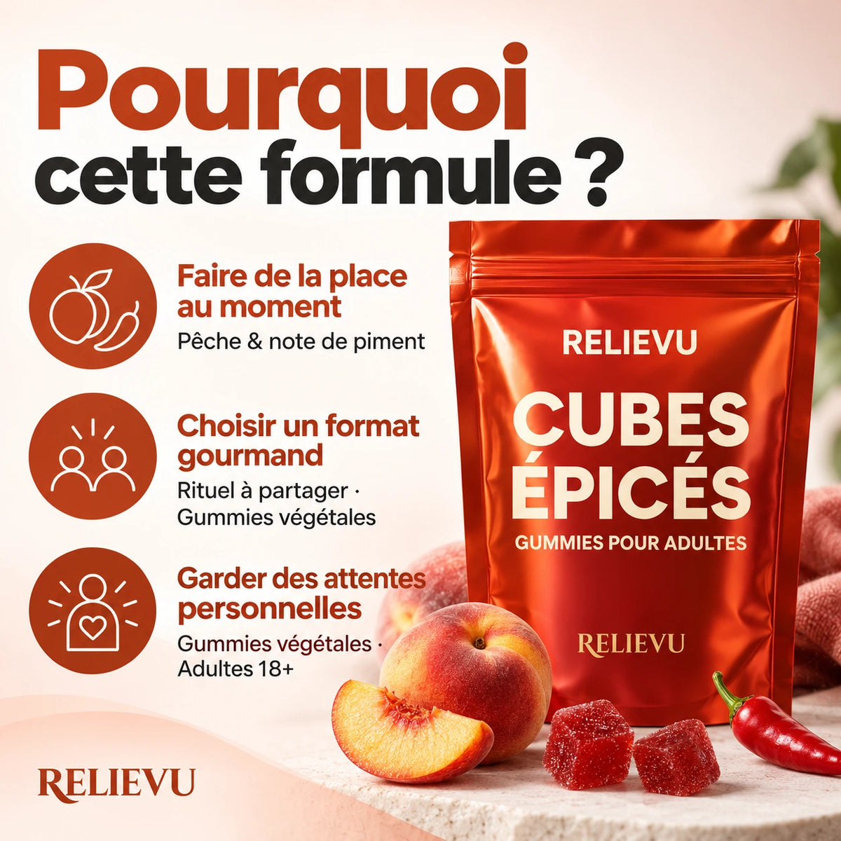 Cubes Piment Pêche — Pourquoi choisir cette formule