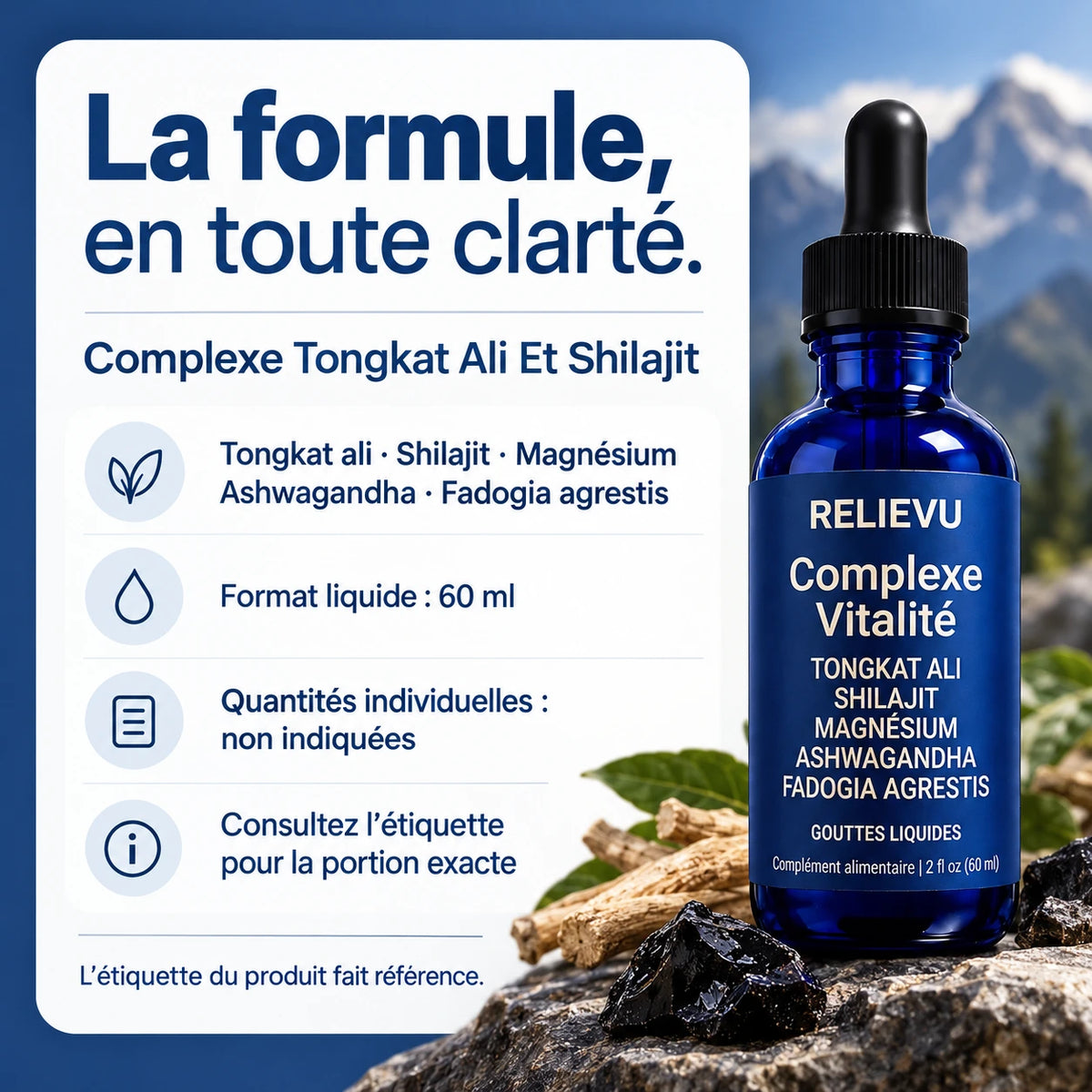 Complexe Tongkat Ali Et Shilajit — Composition et utilisation
