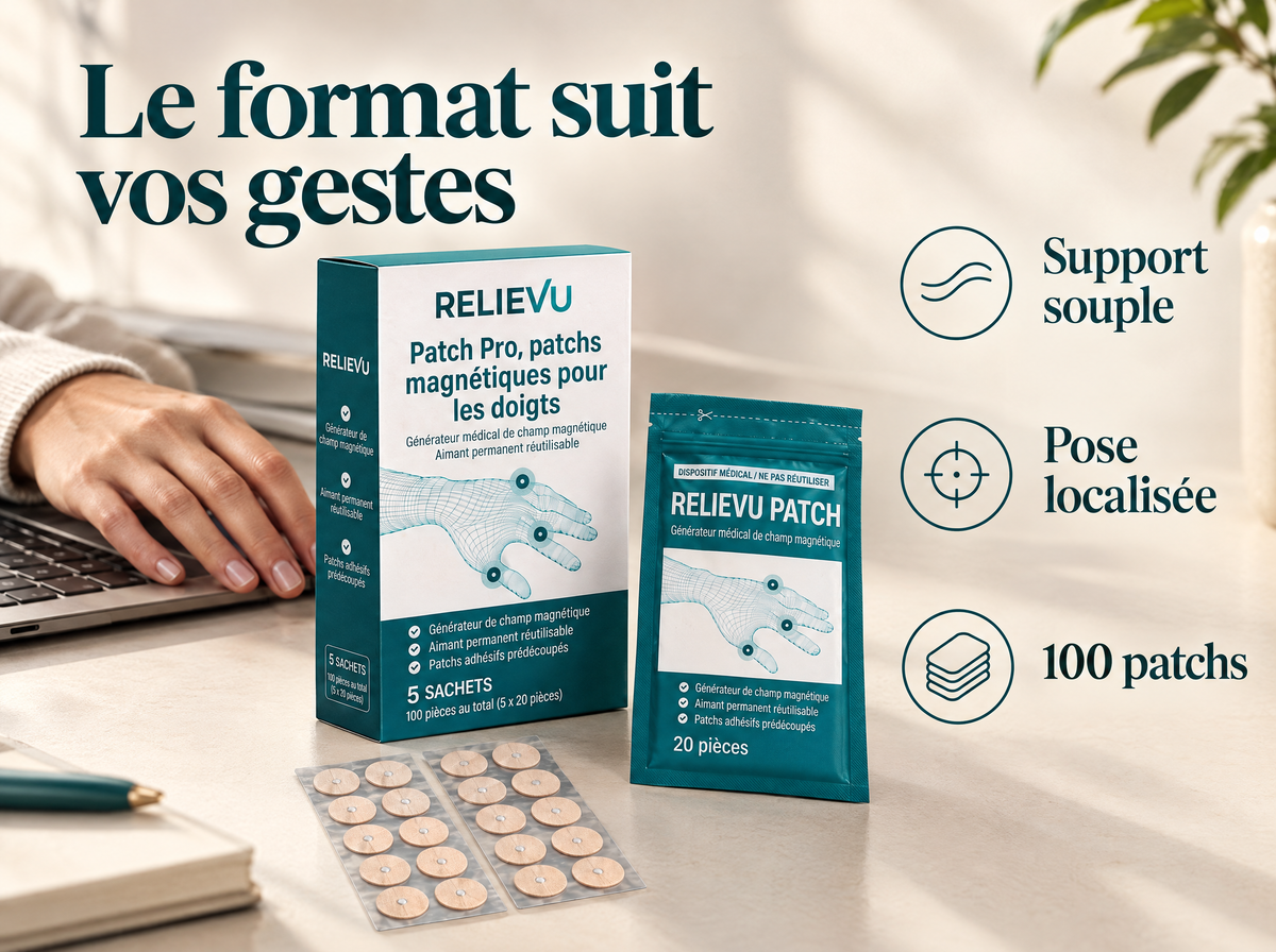 Patch Pro pour les doigts : Support souple, Pose localisée, 100 patchs.