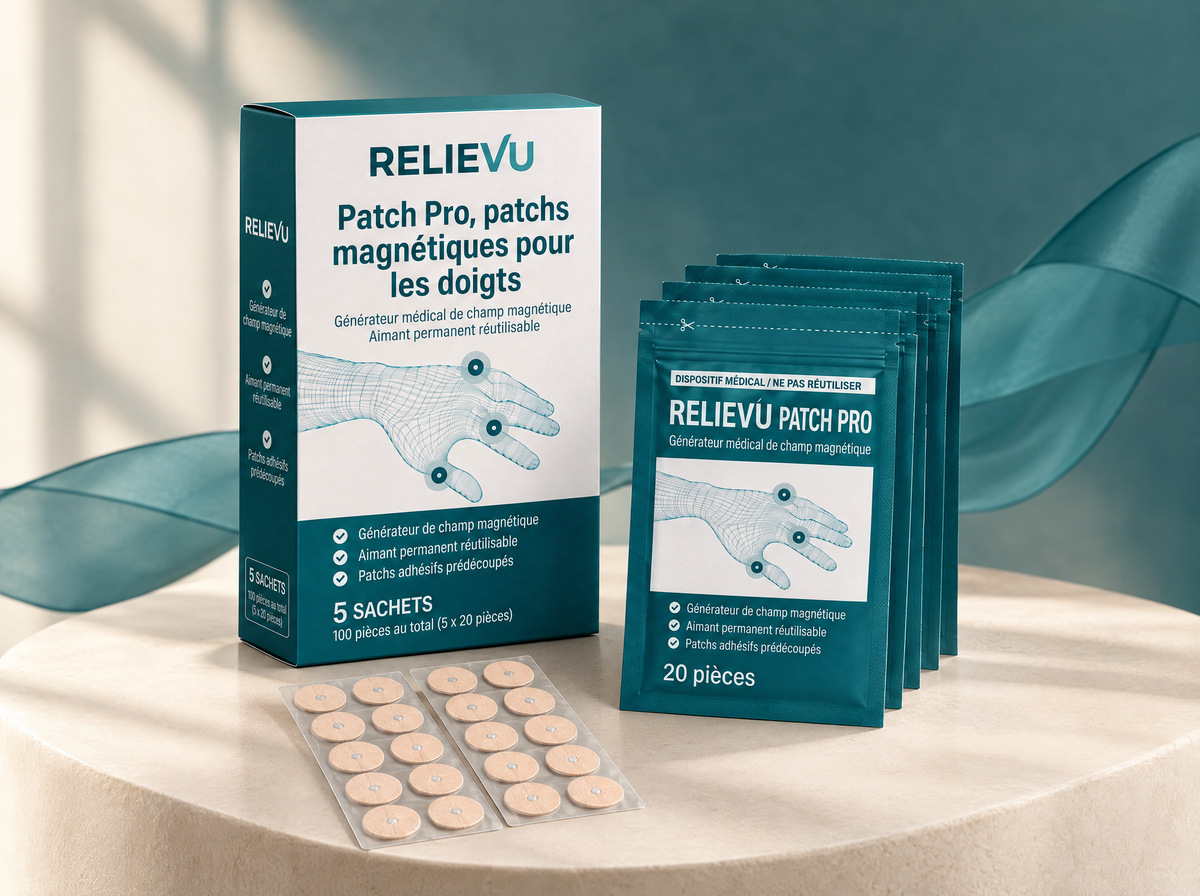 Patch Pro pour les doigts, présentation du produit Relievu.
