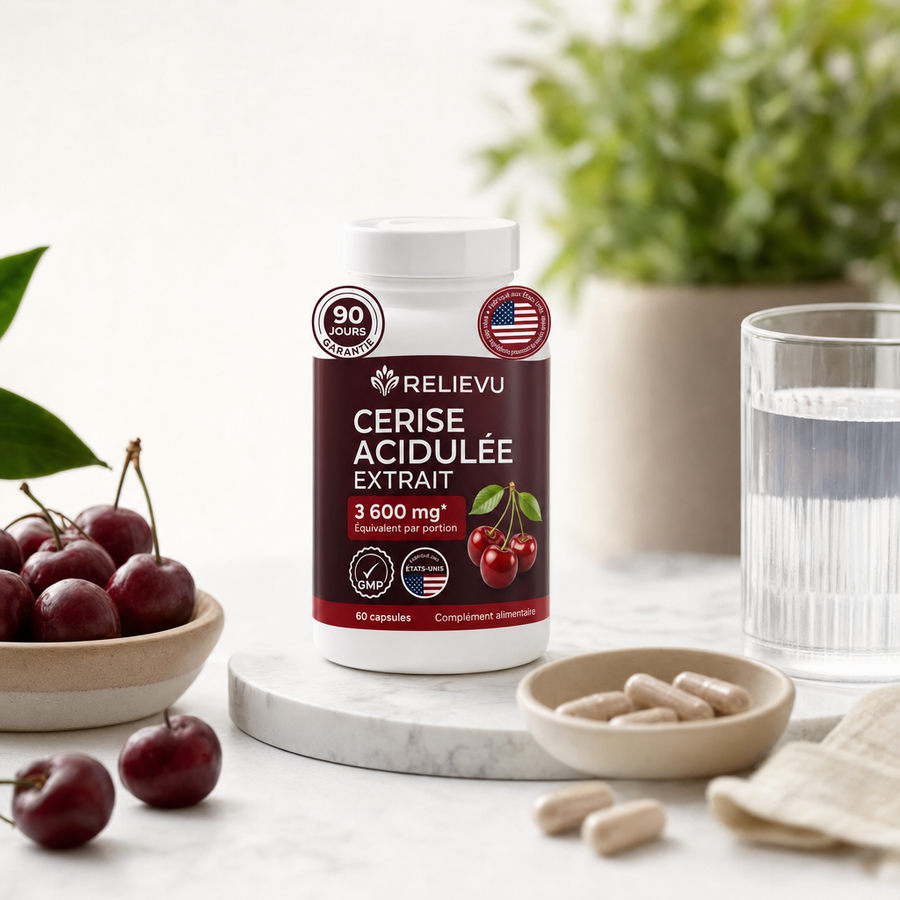 Pot Relievu 60 gélules végétales sur fond olive et crème