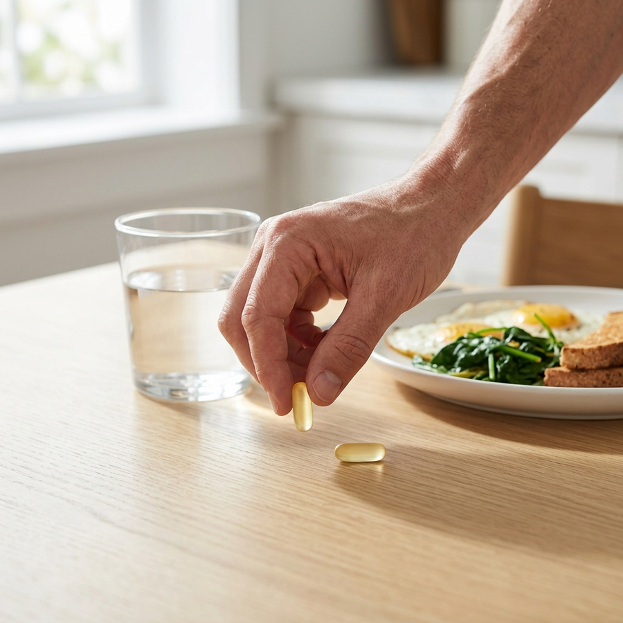 Cápsulas de plantas amargas Relievu colocadas sobre una mesa