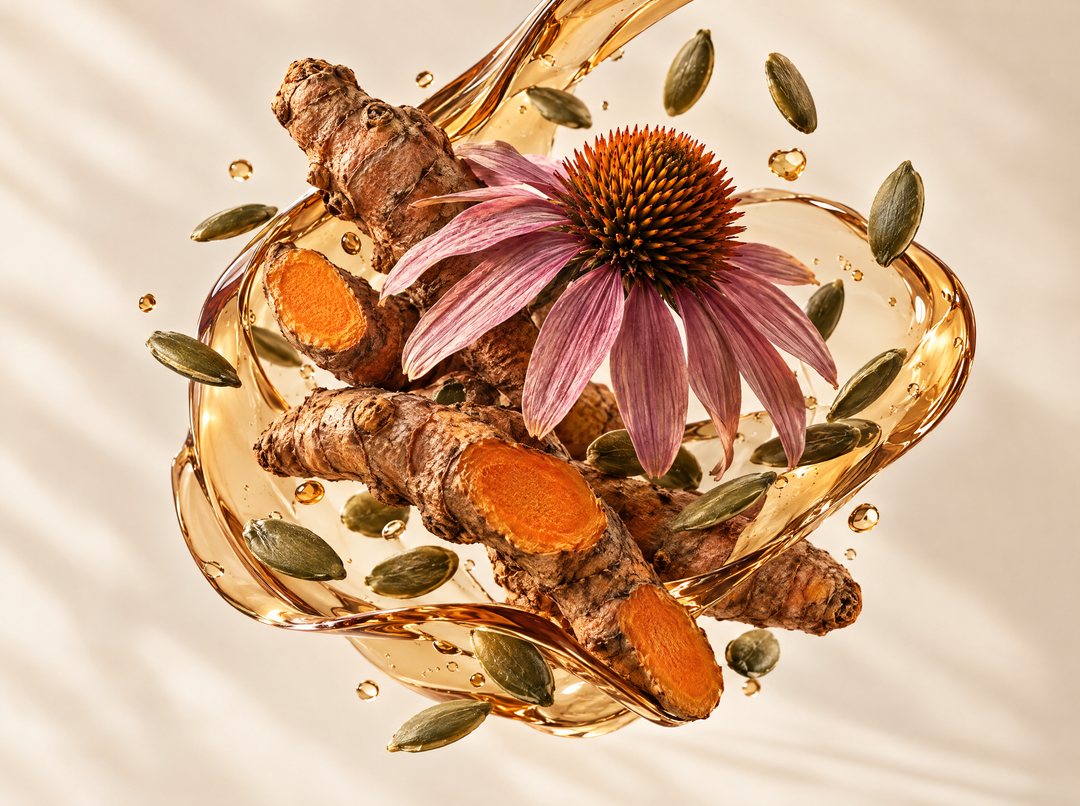 Absinthe, Brou De Noix Et Clou De Girofle 6 600 mg — illustration : Curcuma, échinacée & courge