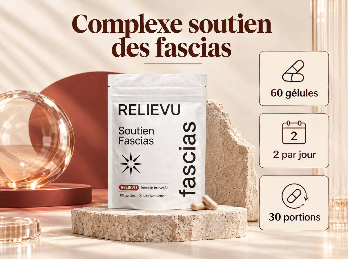 Complexe De Soutien Des Fascias — Complexe soutien des fascias ; 60 gélules ; 2 par jour ; 30 portions