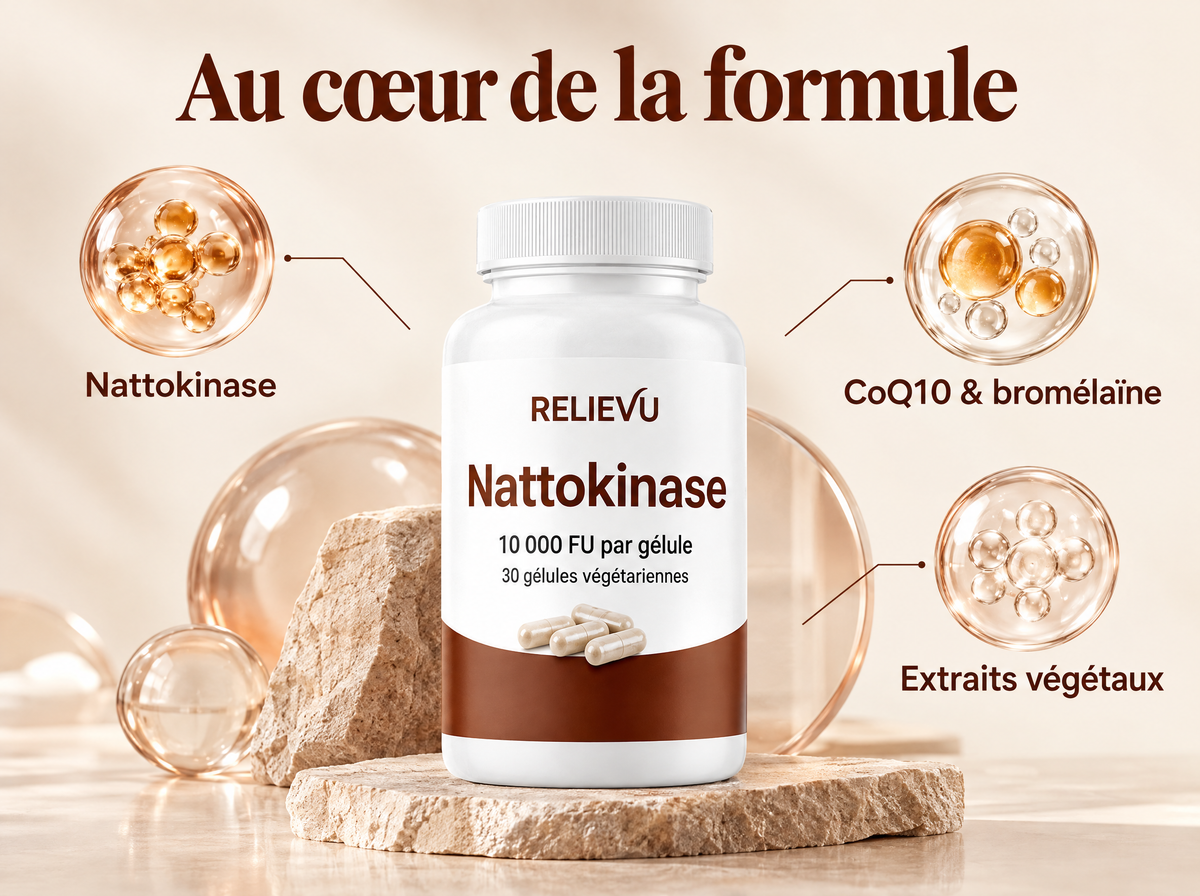 Nattokinase 10 000 FU — Au cœur de la formule ; Nattokinase ; CoQ10 & bromélaïne ; Extraits végétaux