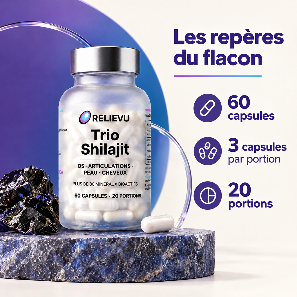 Shilajit, perle et silice de bambou — 60 capsules, 20 portions — visuel 5