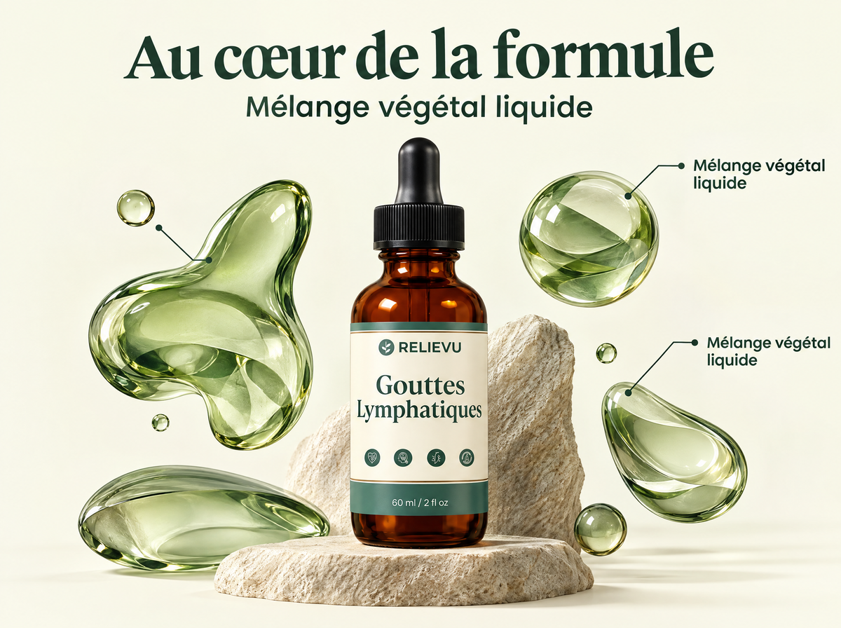 Complexe Végétal Pour Le Système Lymphatique — Au cœur de la formule ; Mélange végétal liquide