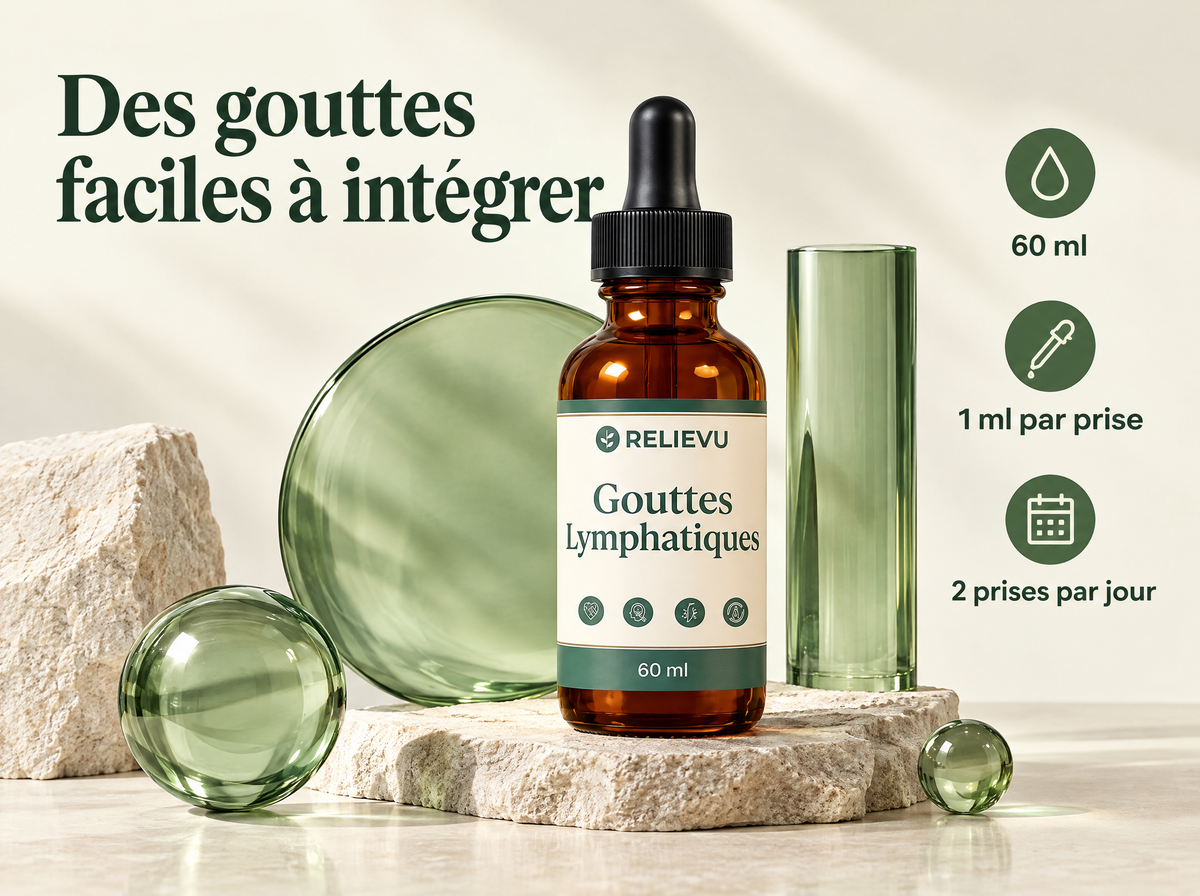 Complexe Végétal Pour Le Système Lymphatique — Des gouttes faciles à intégrer ; 60 ml ; 1 ml par prise ; 2 prises par jour