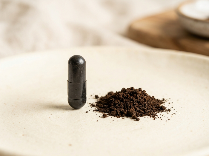 Gélule et poudre d'extrait d'ail noir