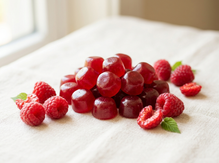 Gommes framboise sans sucre