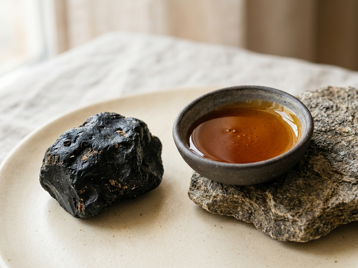 Résine de shilajit himalayen riche en acide fulvique