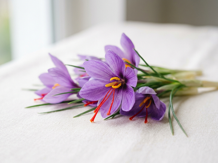 Fleur de Crocus sativus, origine du safran